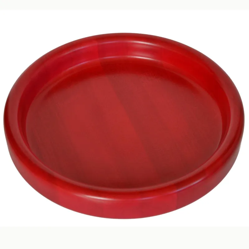 Ciotola in legno massello tornita a mano Big Ø 42xh 6 cm per centrotavola portafrutta o vassoio colore Rosso Manzoni Pietro Novità