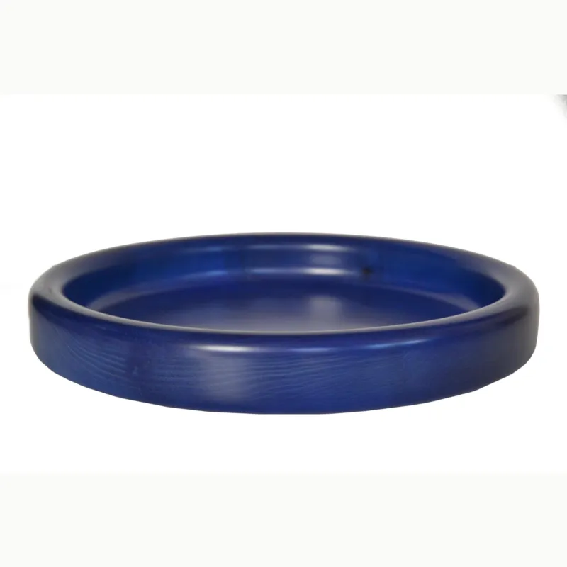 Prezzo Conveniente Ciotola in legno massello tornita a mano Big Ø 42xh 6 cm per centrotavola portafrutta o vassoio colore blu Manzoni Pietro