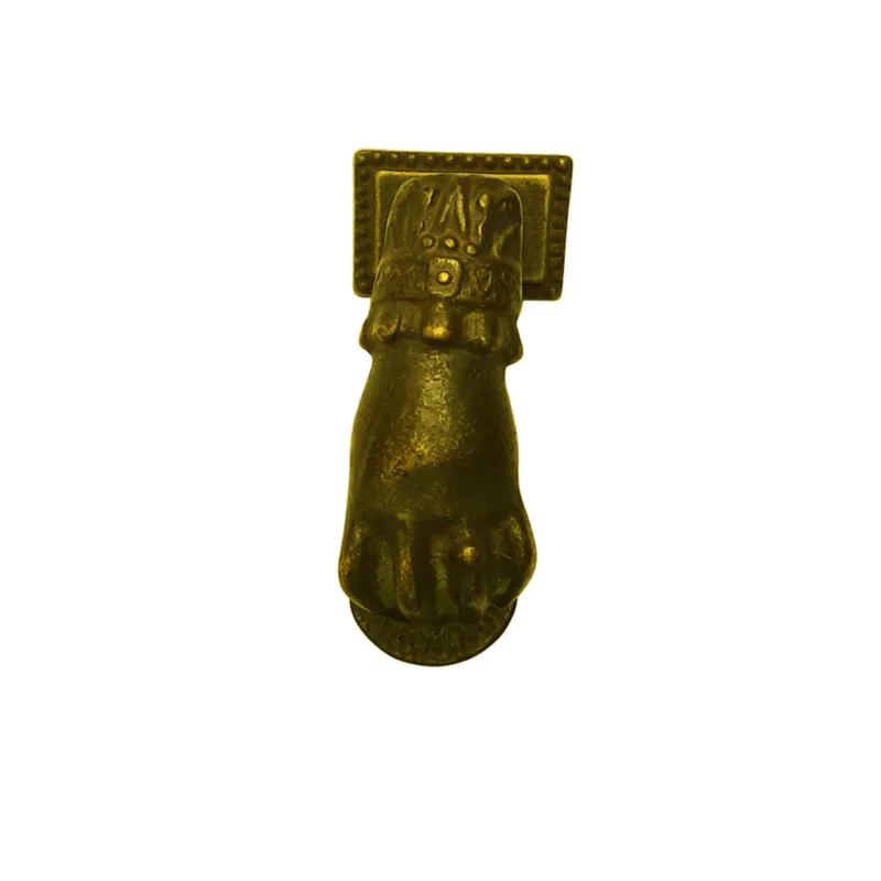 Battiporta in Ottone Massiccio Brunito disegno Mano misura Big 7x16 cm peso 2,2 kg colore Brunito Sessa Ferro Battuto Prezzo Scontato