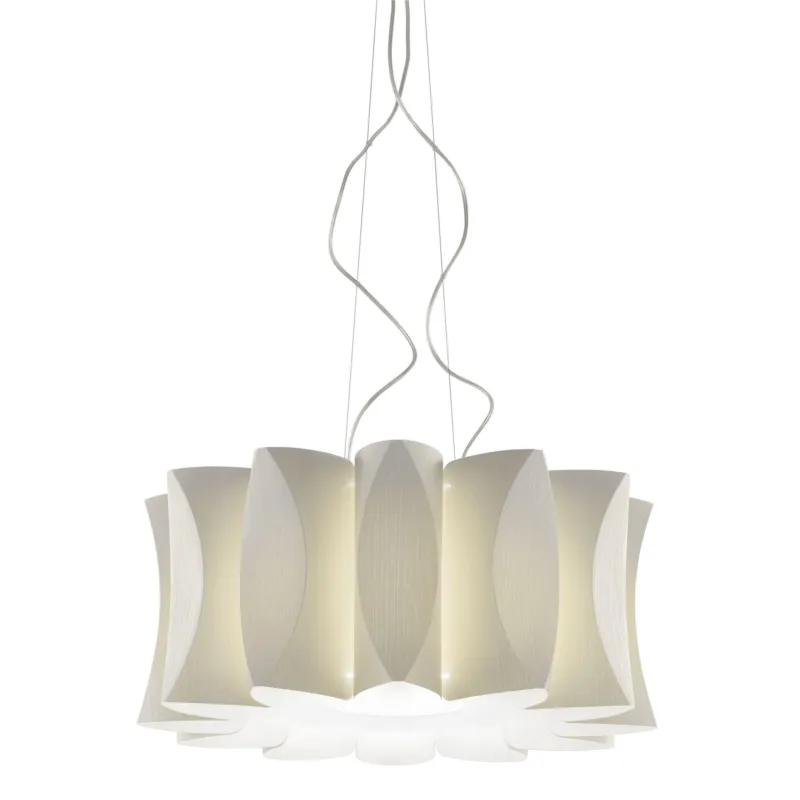 Nuova Collezione Lampadario a sospensione Fassino bianco MAXI VIRUS Dimensioni 68x68xh38 cm- peso 4,90 kg Supporto in Metallo Sospensione Artempo Italia