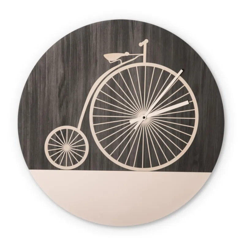 Orologio da parete rotondo il legno Copenaghen Diametro 45x5 cm in legno con applicazioni in 3D in Legno Laccato Lavagna Argilla I Dettagli Acquista Ora