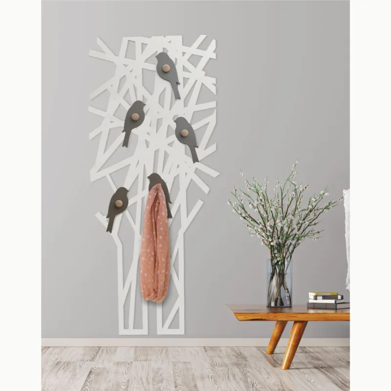 Acquista Ora Appendiabiti da Parete in legno tagliato al laser MAGRITTE 180x78xh8 cm- a rombi intrecciati in legno colore Sabbia Tortora I Dettagli