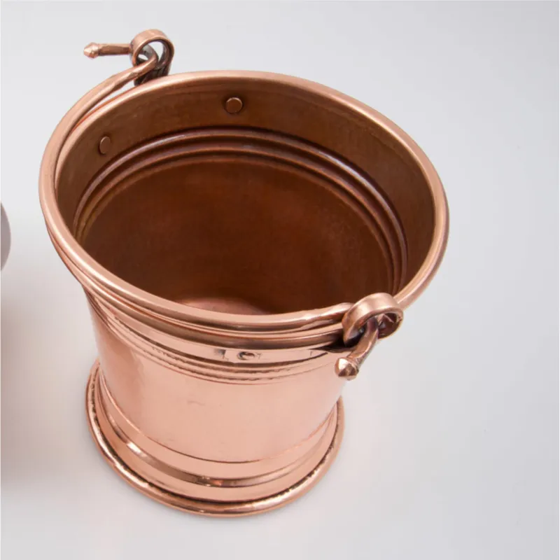 Vendita Finale Secchiello , portaghiaccio Piedistallo conico NAVARINI RAME Ø 24 x h 20,5 cm - 5 Lt in rame massiccio lavorato a mano made In Italy Navarini rame