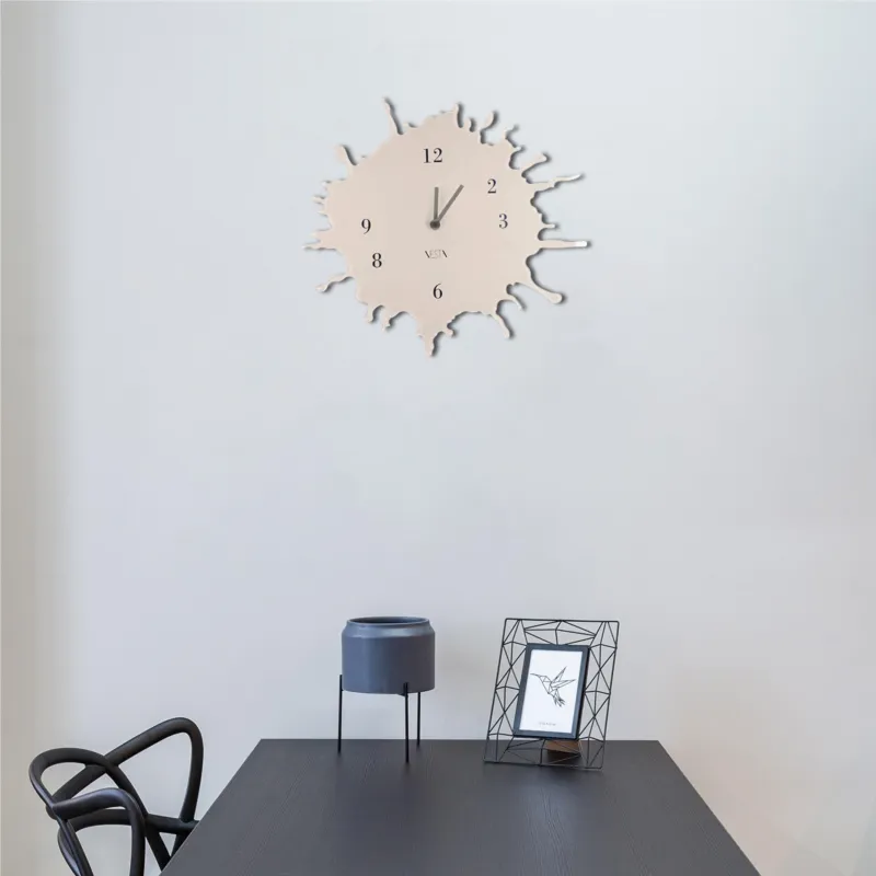 Orologio da parete movimento al quarzo BIG Ø63,5x2,5 in plexiglass bicolore SKIZZO COLORE TORTORA Vesta Ordina Subito