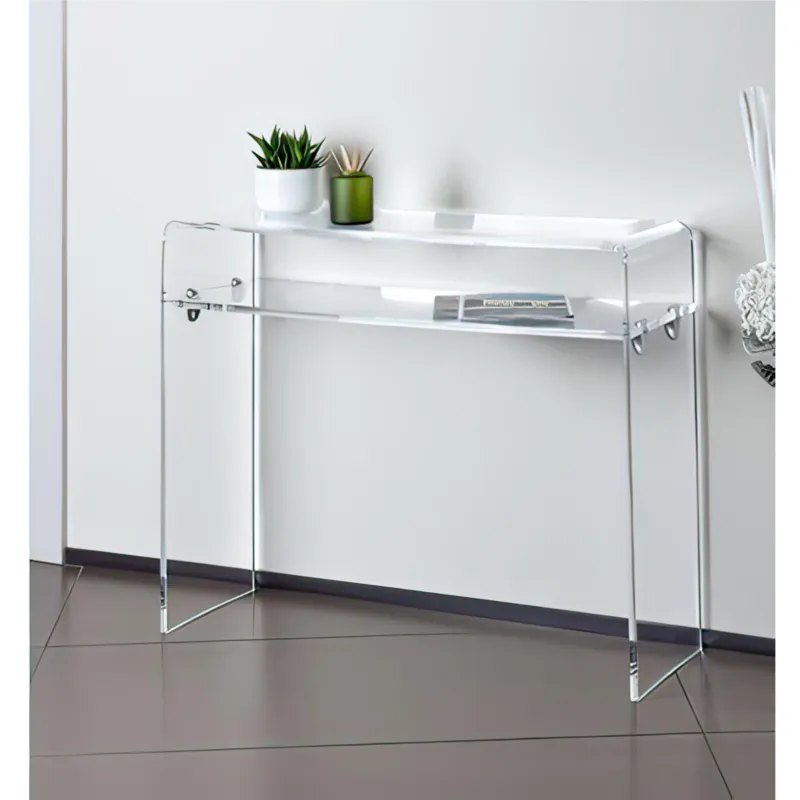 Compra Online Consolle in metacrilato trasparente Spessore 1,5 cm ARMONIA DUE 80x33xh 75 cm peso 17 kg MADE IN ITALY Emporium