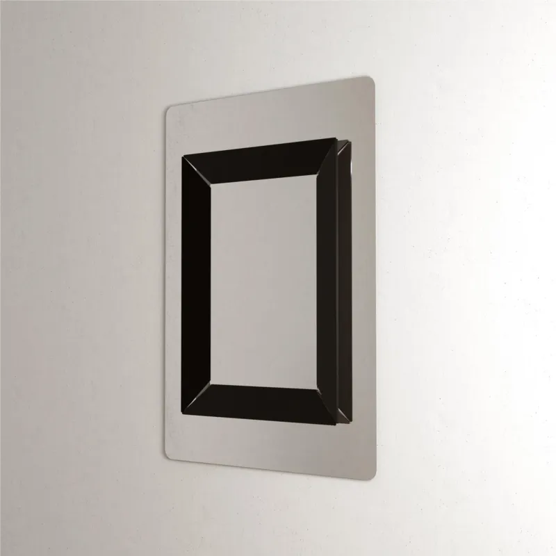 Offerta Limitata Specchio da muro Modello Riflessi 80xh110 cm , spessore 7 cm - peso 15 kg con cornice interna in cristallo acrilico colore nero Vesta
