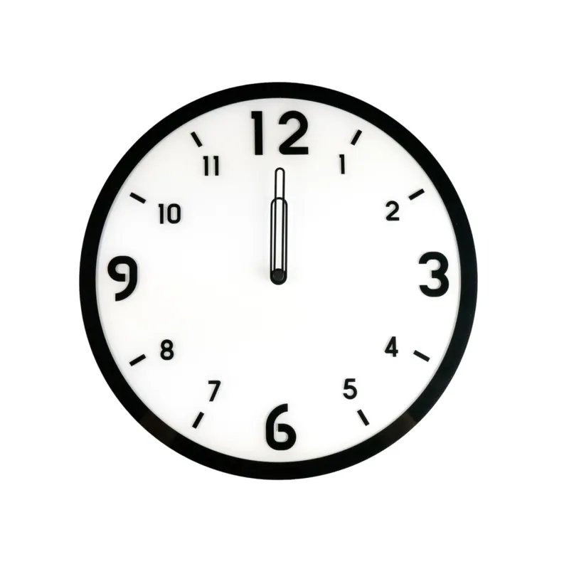Orologio da parete in cristallo acrilico Basic BIG Diametro 50 cm , spessore 3 mm colore trasparente Vesta Offerta Limitata