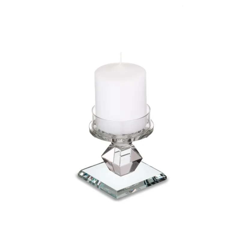 Porta candele cristallo ad uno stelo Misura Piccola 10x10xh12 cm uno stelo K9 idea per bomboniera Fantin Argenti Compra Online