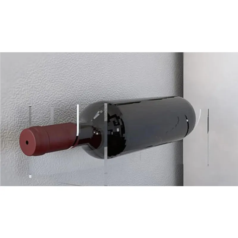 Porta bottiglia orizzontale da parete modello Chardonnay 16,5x11xh 6,8 cm - spessore 4 mm in plexiglass trasparente Plex Dautore Prezzo Conveniente
