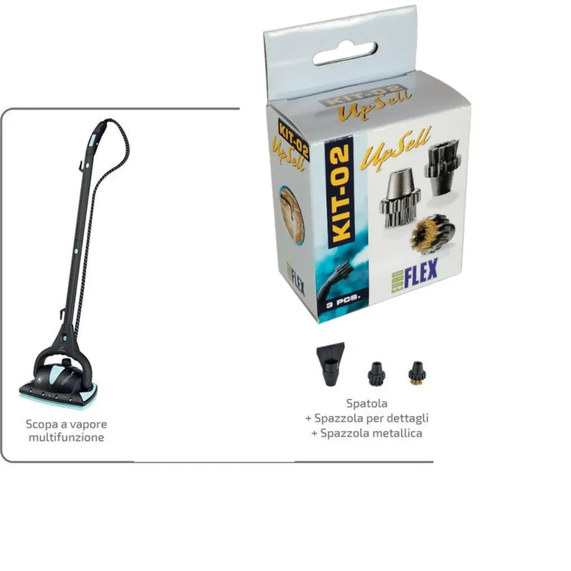 Kit 3 spazzoline per Vapour M4 e M6S-Kit 2 spazzoline in plastica e 1 metallo per lancia Vapour M4 e M6S Euroflex Compra Oggi Stesso