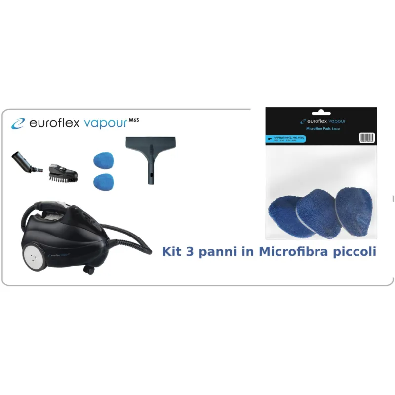 Kit panni microfibra blu Kit panni spugna piccoli blu 3pz Euroflex Spedizione Espresso