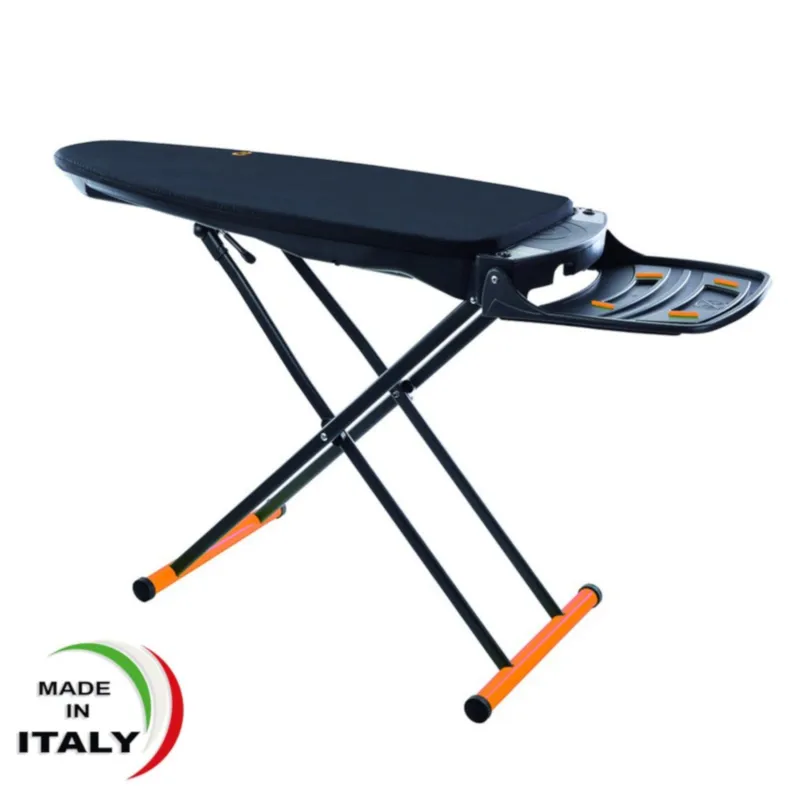Prezzo Di Fabbrica Asse da stiro professionale SMOOTH IB4 B1 riscaldante , soffiante, aspirante 117x48xh14 -peso 11,2 Kg compatto e leggero piano in aluzink garantito a vita colore giallo Euroflex