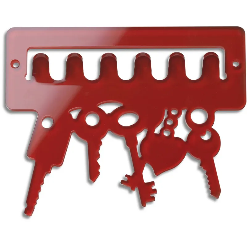wall keys keys rosso, dimensioni 19x2xH15,5 cm, peso 0,12 kg, spessore 5 mm Vesta Compra Adesso