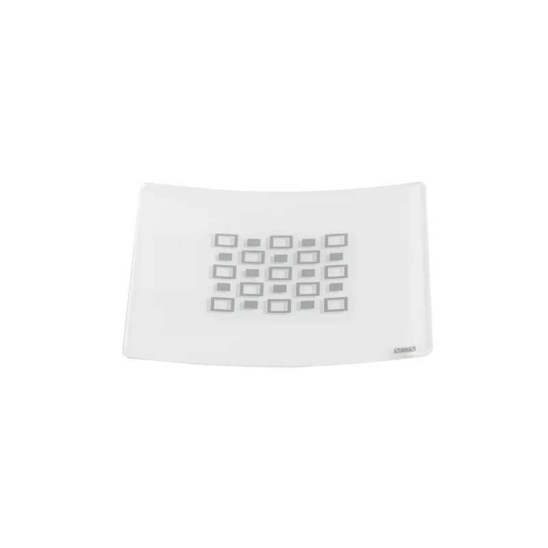 vuotatasche domino bianco, dimensioni 22,5x22,5xH5,5 cm, peso 0,3 kg, spessore 5 mm Vesta Sconto