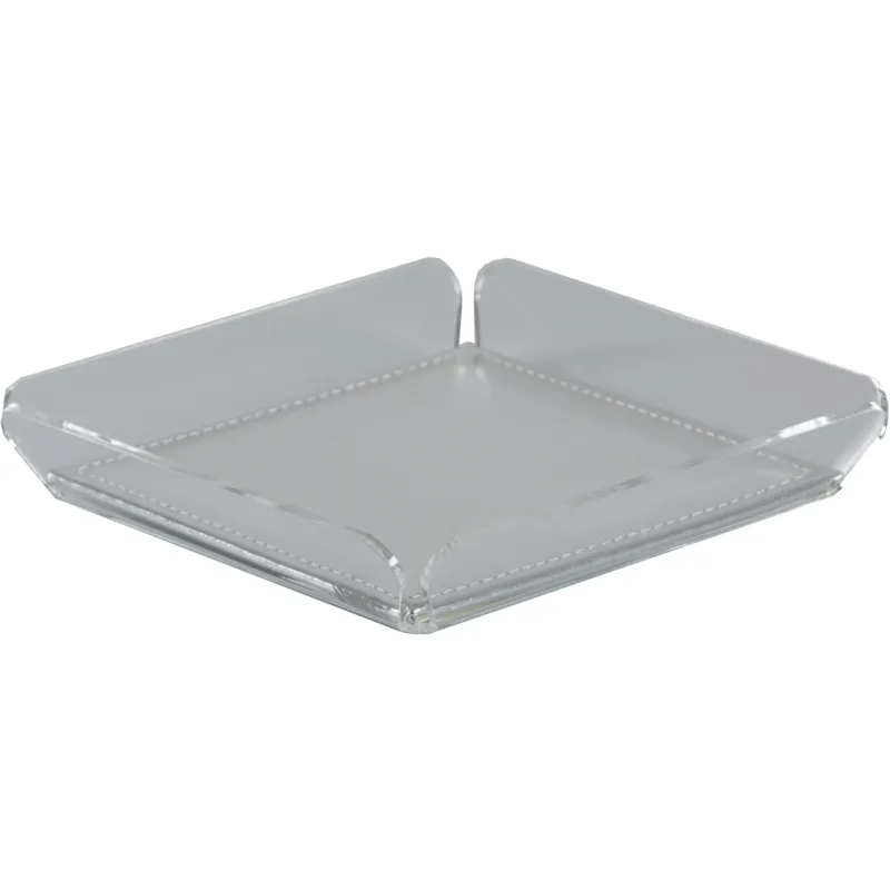 Super Prezzo vuotatasche anything con cuscino in eco-pelle argento, dimensioni 18x18xH3 cm, peso 0,195 kg, spessore 3 mm Vesta