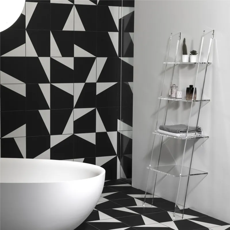 Libreria Scaffale in cristallo Acrilico Way Up medium trasparente incolore, dimensioni 43x31,5xH150 cm, spessore 10 mm Vesta Novità