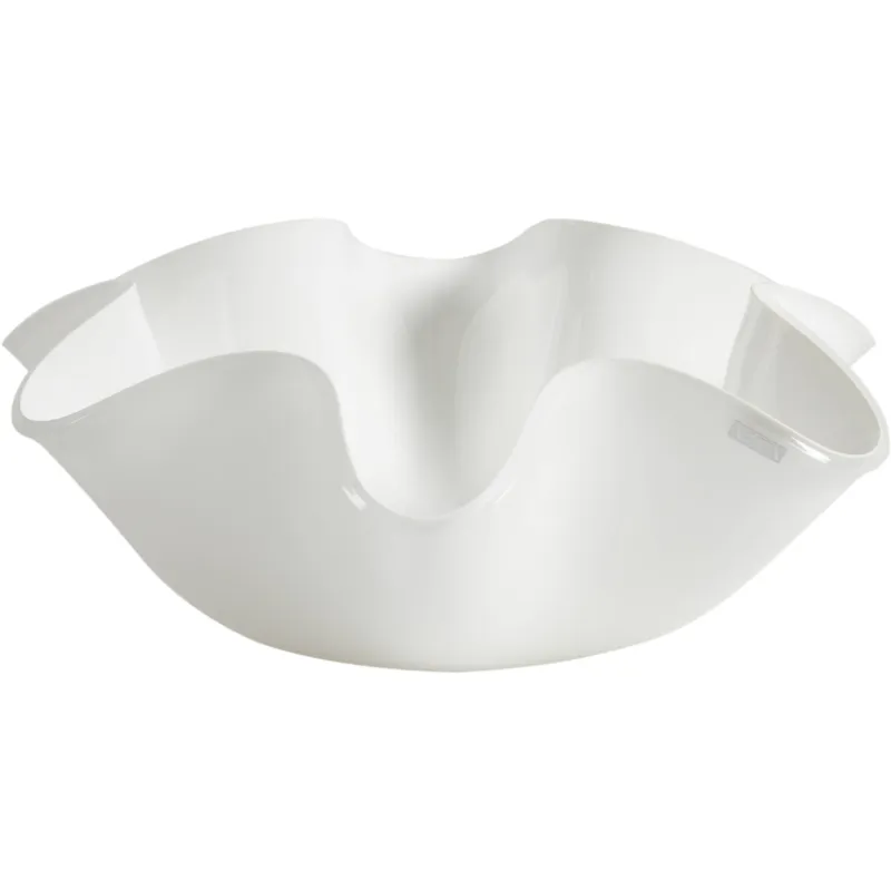 Prezzo Basso Centrotavola Fruttiera, porta oggetti Small bianco, diametro 22xh10 cm spessore 5 mm colore bianco satinato Vesta