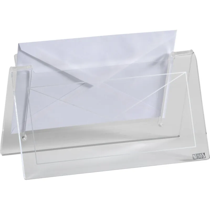 letters holder express trasparente incolore, dimensioni 21x10,5xH11 cm, peso 0,29 kg, spessore 5 mm Vesta Di Tendenza