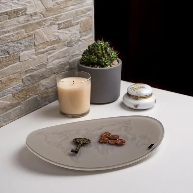 vuotatasche global thinking taupe satin white, spessore 5 mm Vesta Bestseller