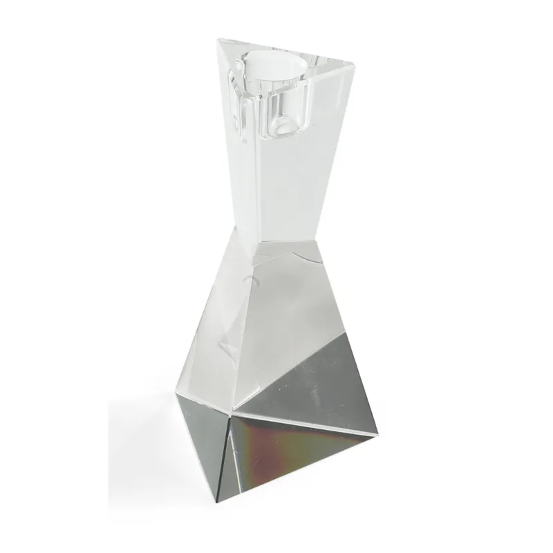 Porta candele cristallo ad uno stelo Misura media cm h 15 uno stelo K9 idea per bomboniera Fantin Argenti Bestseller