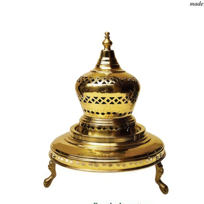 Bracierino in Ottone cesellato 25xh30 cm lavorazione artigianale con piedi in ottone Sessa Ferro Battuto Promozione Esclusiva