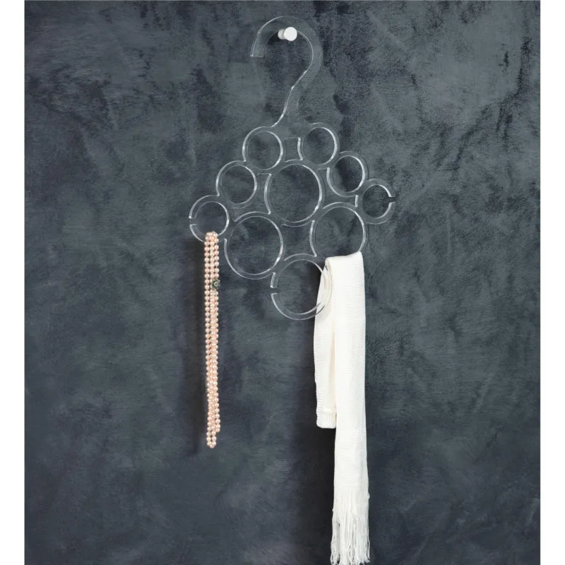 Prezzo Conveniente Appendiabiti da parete in cristallo Acrilico RING 38xh50 cm spessore metacrilato 8 mm colore trasparente Vesta