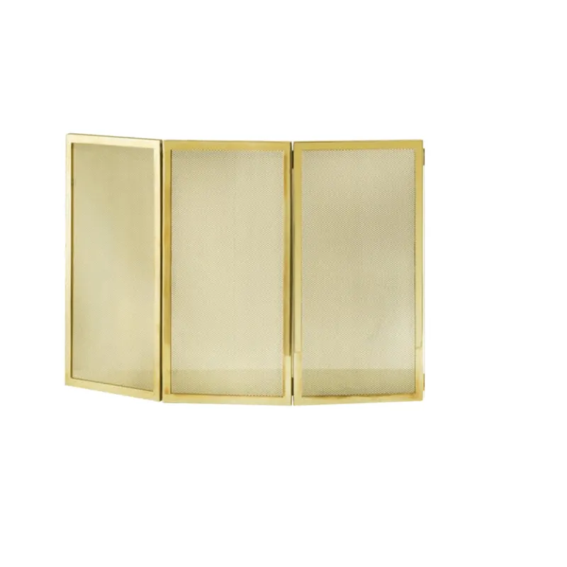 Soddisfatti O Rimborsati Parascintille per camino 3 ante in Ottone 75xh45 cm lavorazione artigianale in ottone pieno stile moderno, rete ottone Sessa Ferro Battuto