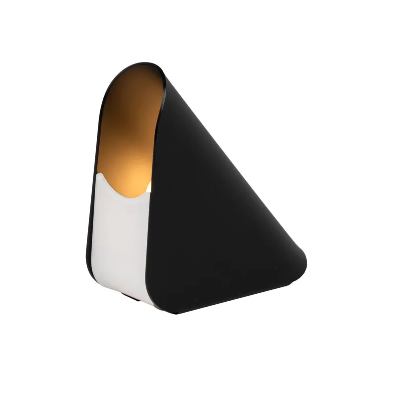 Lampada da tavolo in cristallo acrilico SHELL Piccola 7xh9 cm Lampada E14 40 W con filo plexiglas finitura nero satinato Vesta Offerta