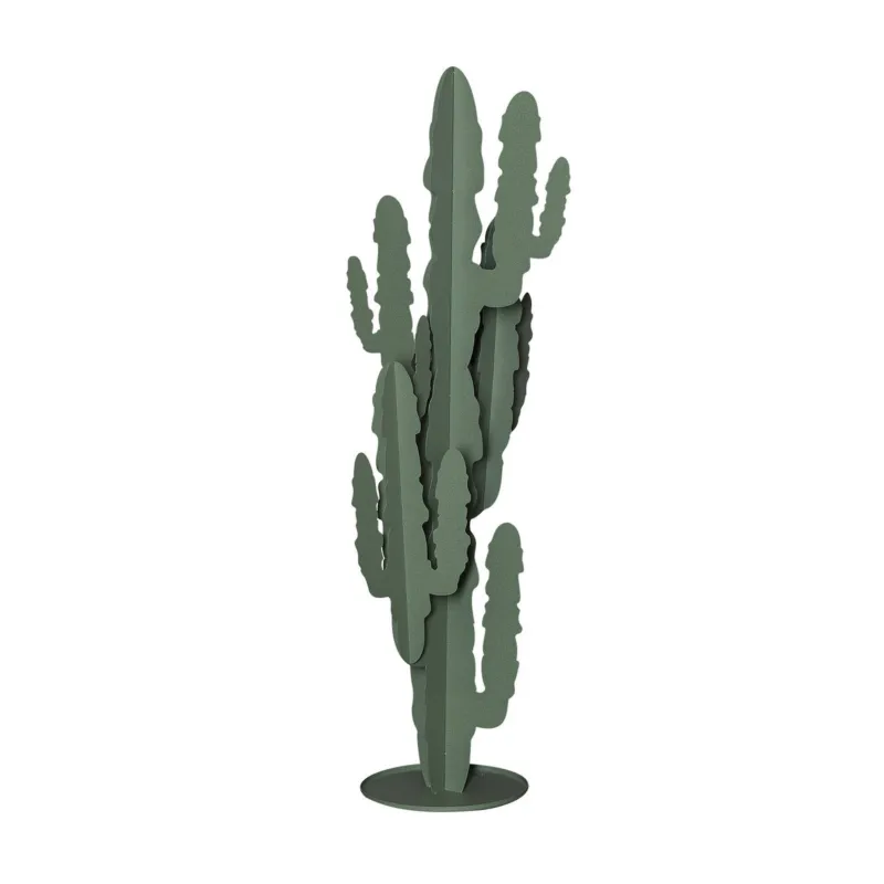 Pianta decorativa IN Ferro CACTUS grande in metallo, diametro 40xh100 cm, Verde Salvia Arti e Mestieri Spedito Oggi