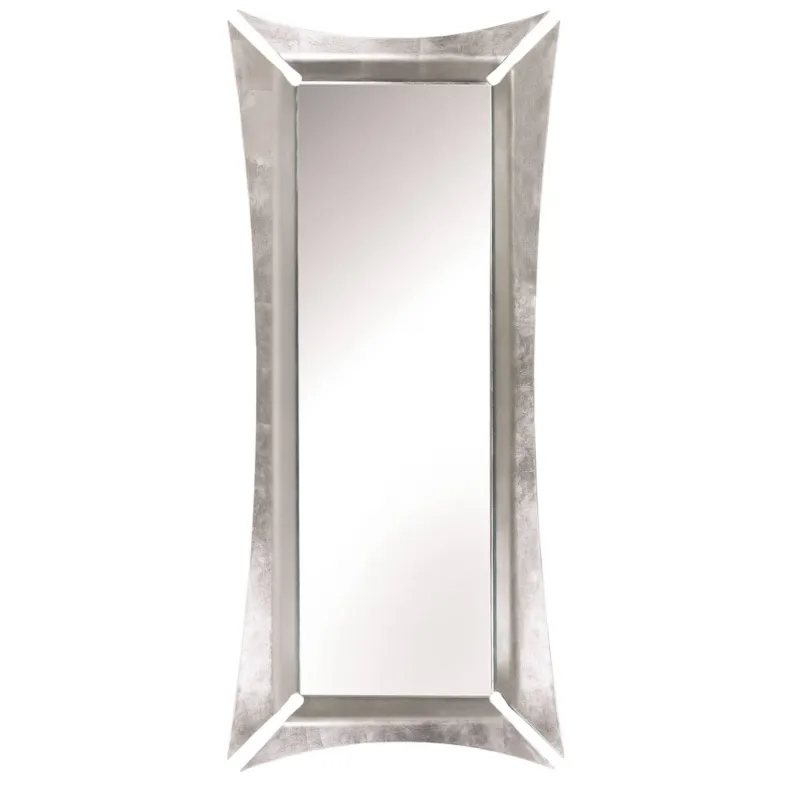 Specchio elegante da terra Morgana in metallo, 75x167h(42x135), colore Argento Arti e Mestieri Più Venduto