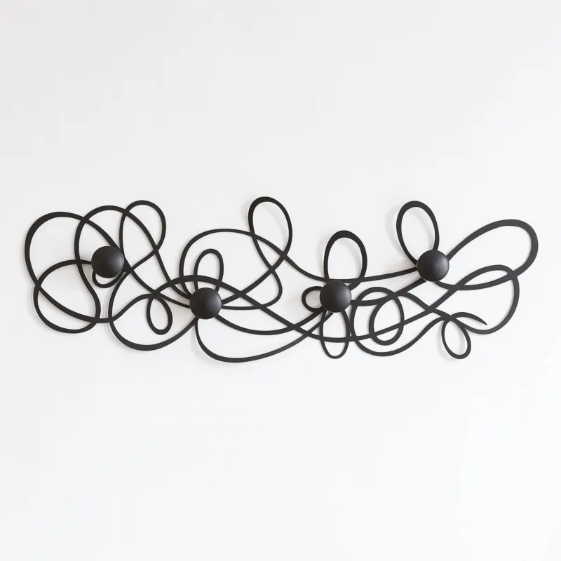 Appendi Abiti Doodle in metallo, colore Nero Goffrato Arti e Mestieri Direttamente Dal Produttore
