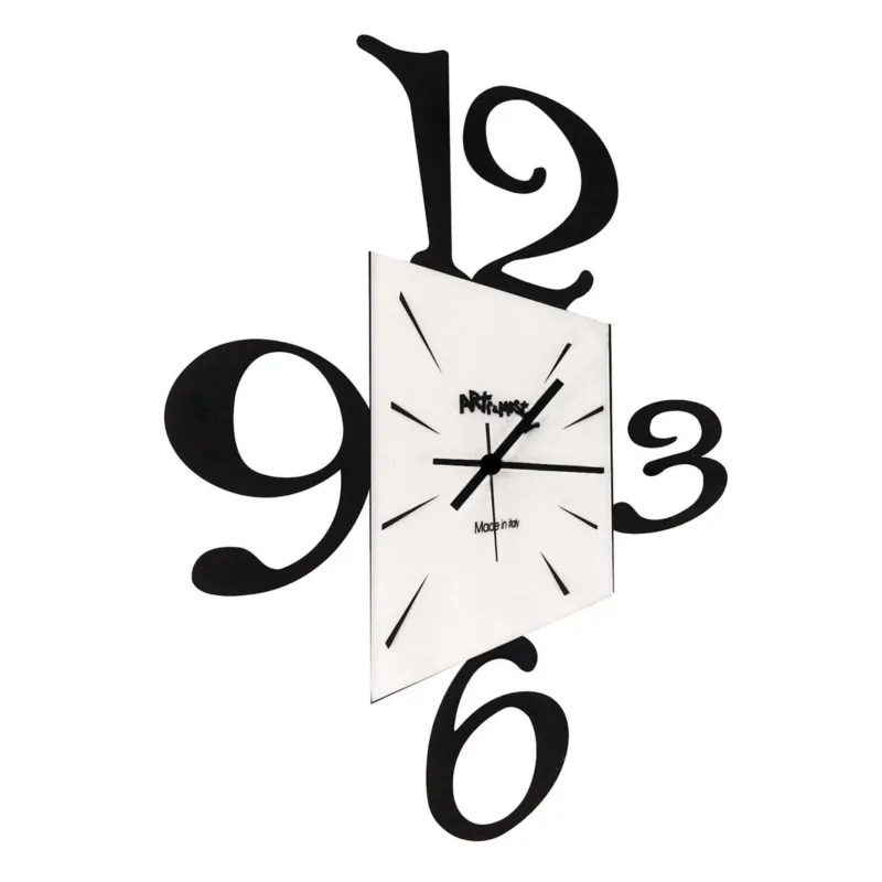 Orologio Big Prospettiva in metallo, 70x100h, colore Nero Goffrato Arti e Mestieri Subito Disponibile