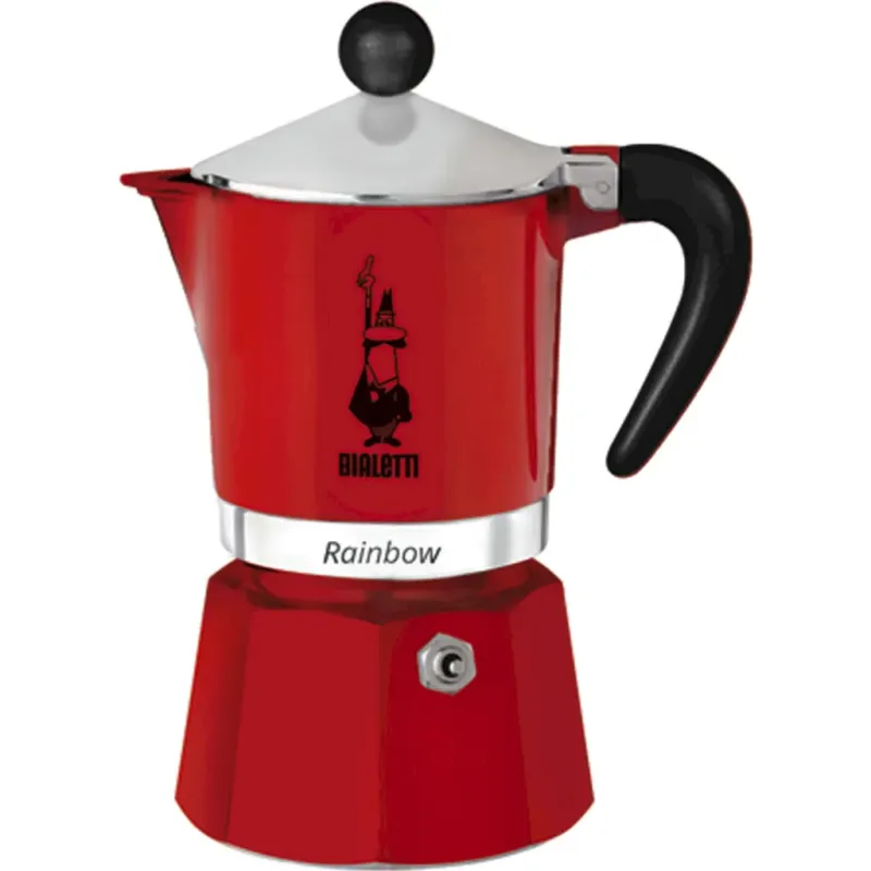Promozione Esclusiva Moka Rainbow - 3 Tazzine,Rosso