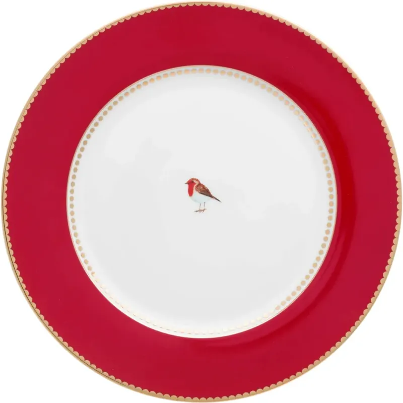 Love Birds - Piatto Rosso,26,5 cm Super Prezzo