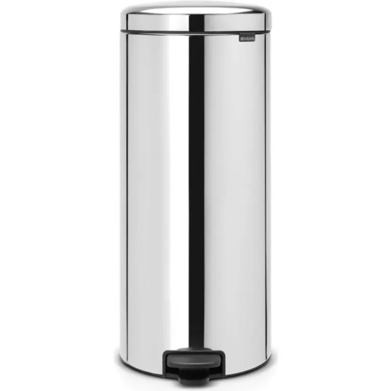 NewIcon - Pattumiera a Pedale 30 L con Inserto in Plastica,Brilliant Steel Spedizione Espresso