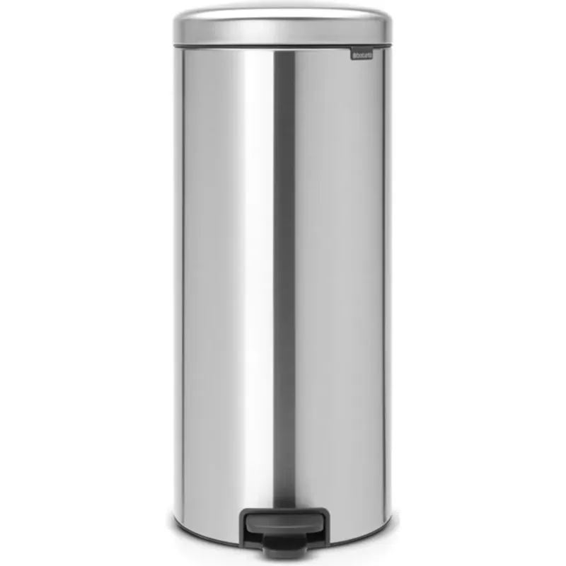Quantità Limitata NewIcon - Pattumiera a Pedale 30 L con Inserto in Plastica,Matt Steel Fingerprint Proof