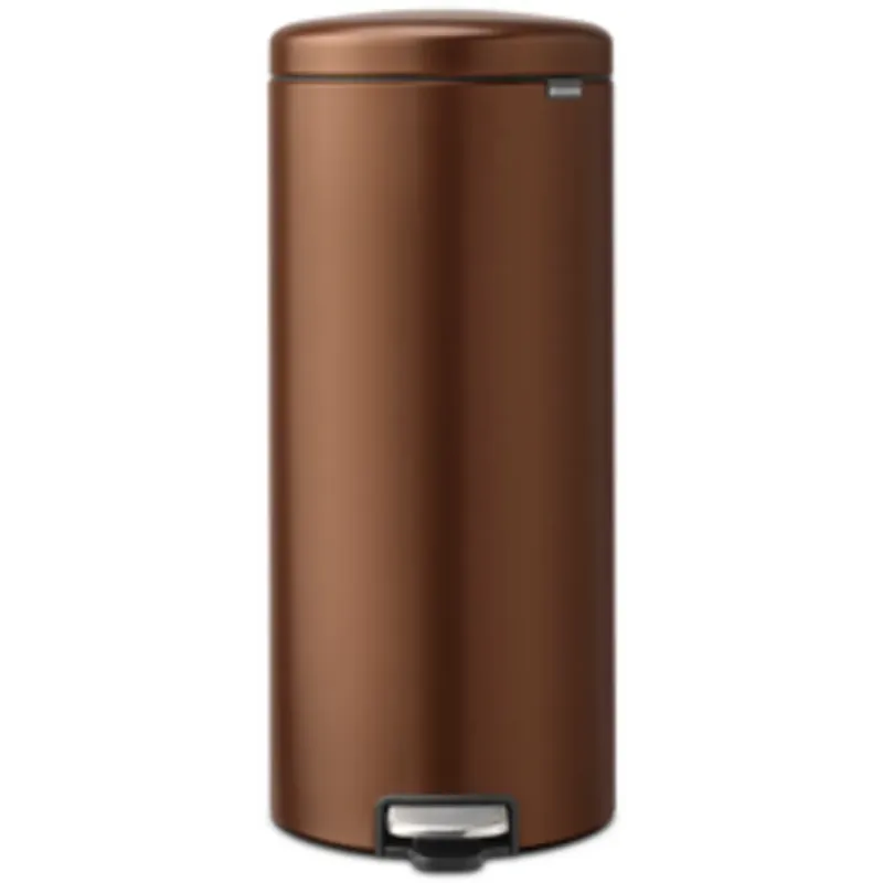 NewIcon - Pattumiera a Pedale 30 L con Inserto in Plastica,Warm Bronze Professionale