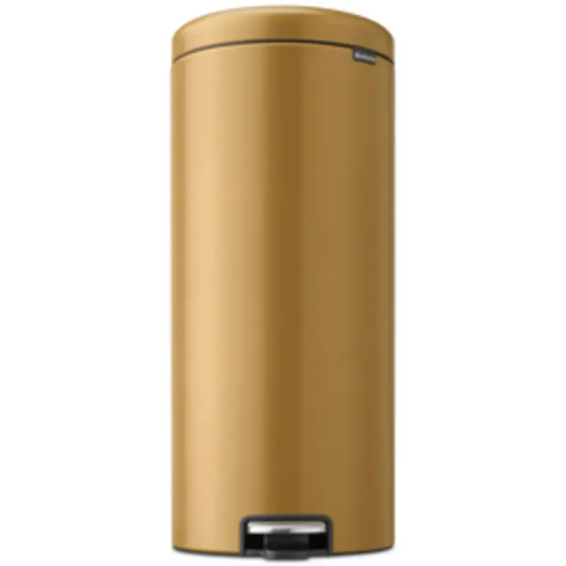 NewIcon - Pattumiera a Pedale 30 L con Inserto in Plastica,Warm Gold Non Perdere
