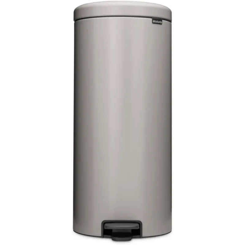 Spedito Oggi NewIcon - Pattumiera a Pedale 30 L con Inserto in Plastica,Soft Grey