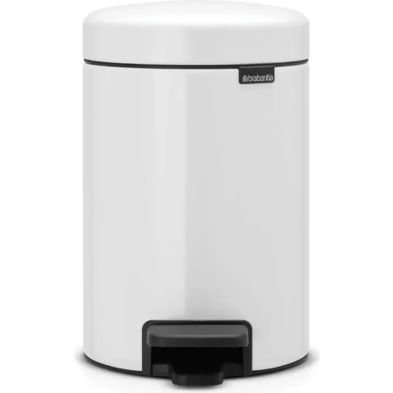 Ultime Pezzi NewIcon - Pattumiera a Pedale 3 L con Inserto in Plastica,White