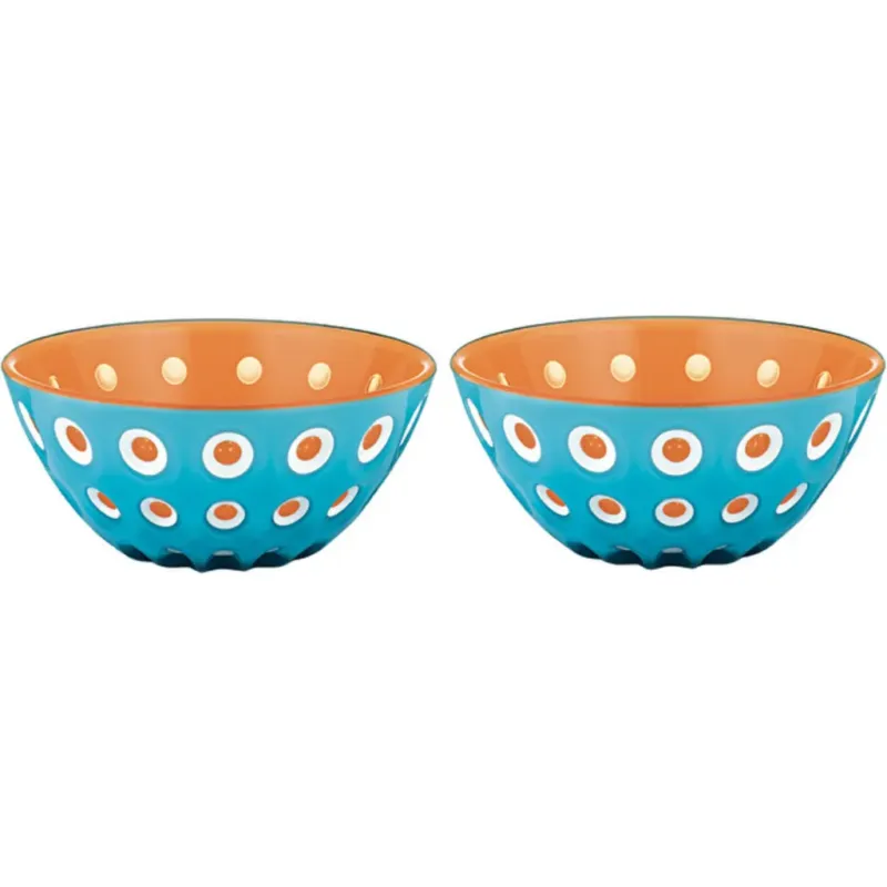 Promozione Esclusiva LE MURRINE - Set di 2 Ciotole Ø 12 cm,Blue/White/Orange