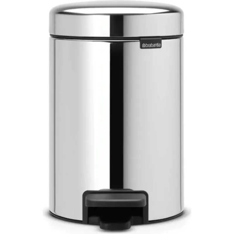 NewIcon - Pattumiera a Pedale 3 L con Inserto in Plastica,Brilliant Steel Occasione