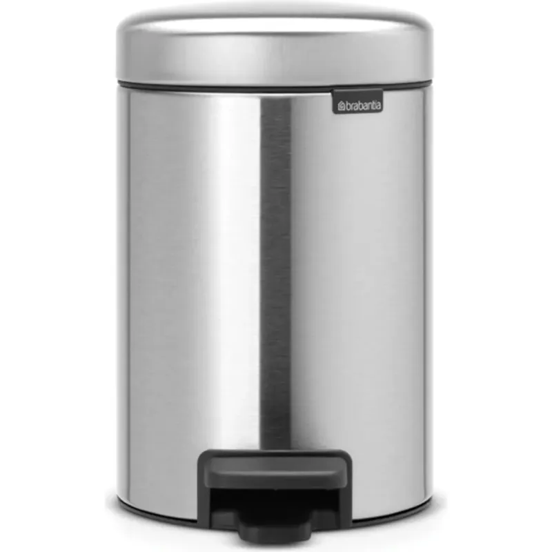 Offerta NewIcon - Pattumiera a Pedale 3 L con Inserto in Plastica,Matt Steel