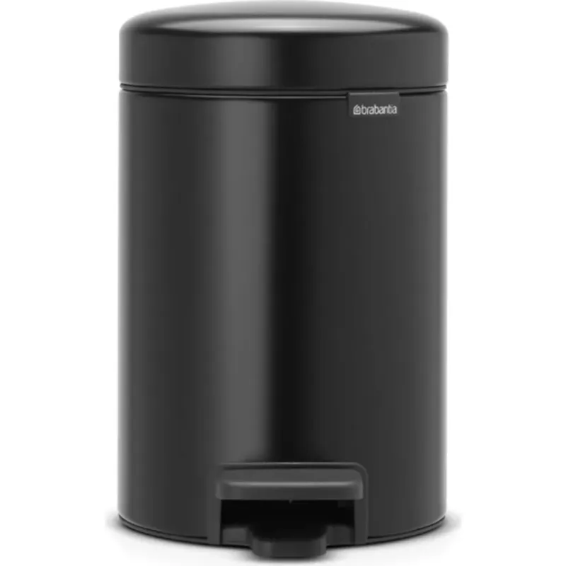 Offerta Limitata NewIcon - Pattumiera a Pedale 3 L con Inserto in Plastica,Matt Black