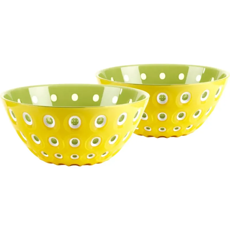 LE MURRINE - Set di 2 Ciotole Ø 12 cm,Saffron Yellow/White/Water Lily Green Spedizione Espresso