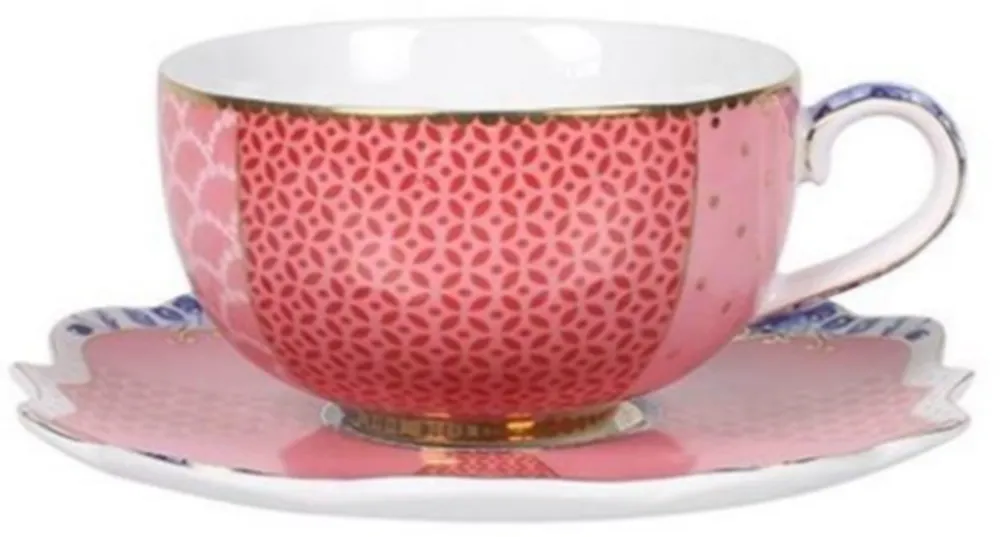 Royal - Tazzina con Piattino, Rosa Promozione Esclusiva