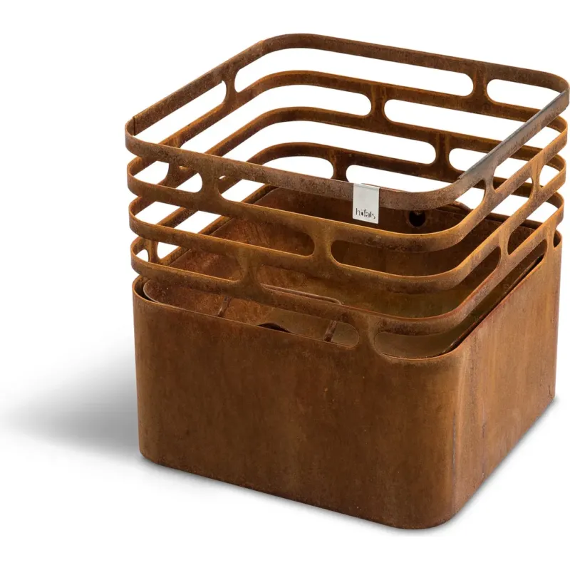CUBE Braciere,Ruggine Offerta Lampo