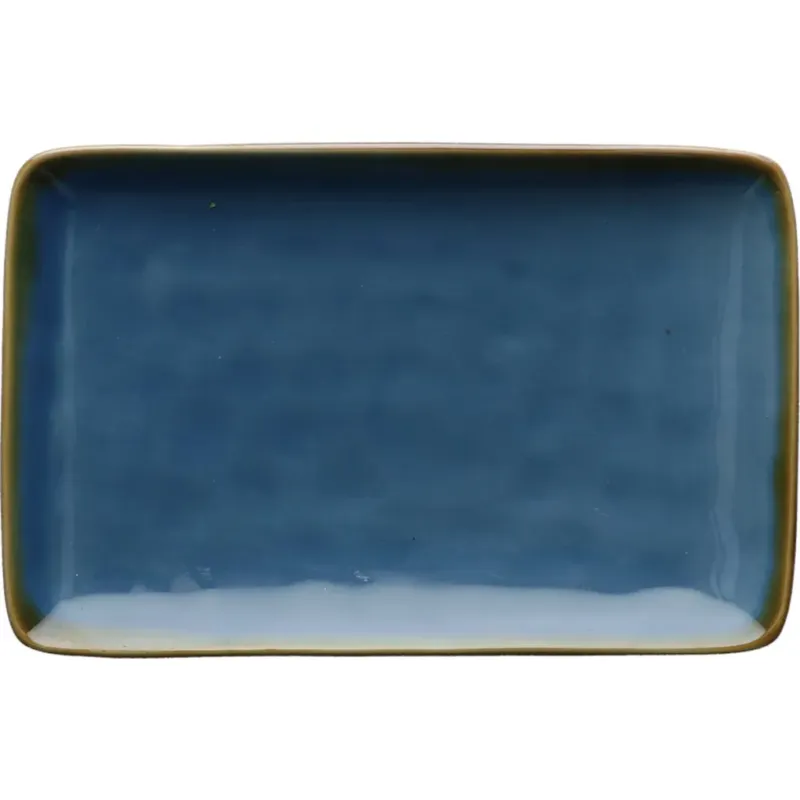 Esclusivo Concerto - Vassoio Rettangolare, 20 x 13 cm,Blu Avio