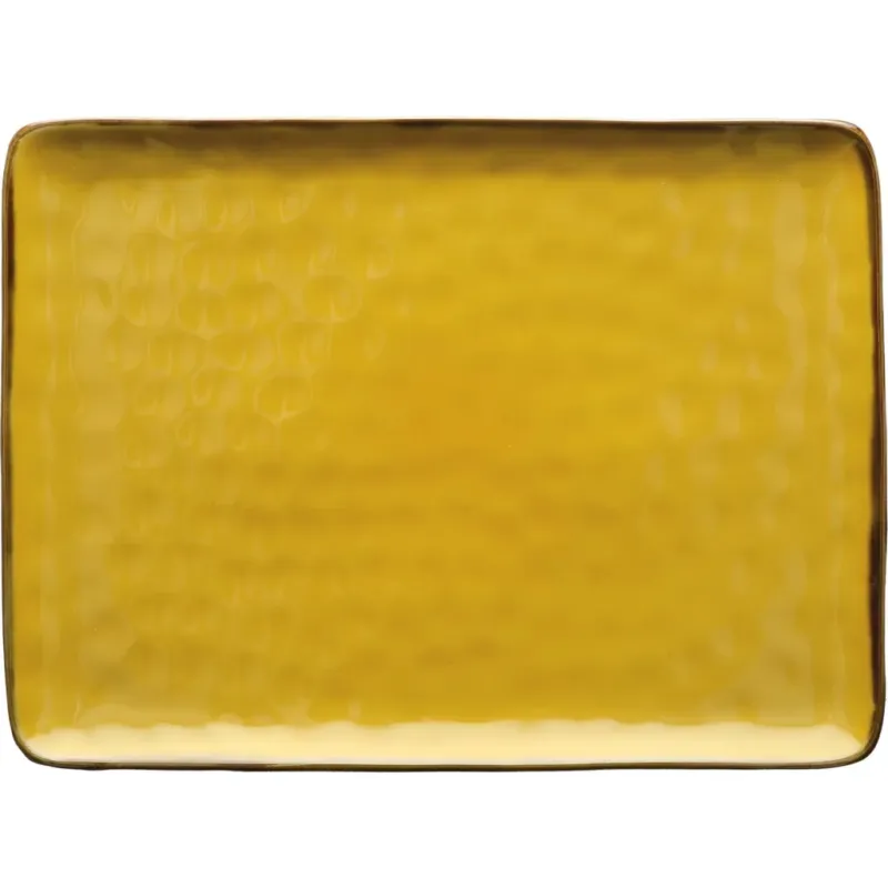 Concerto - Vassoio Rettangolare, 36 x 26,5 cm,Ocra Pagamento Sicuro