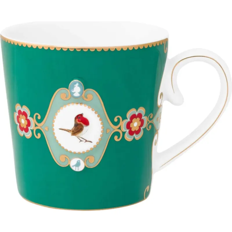 Love Birds - Tazza Grande Tinta Unita,Verde Di Tendenza